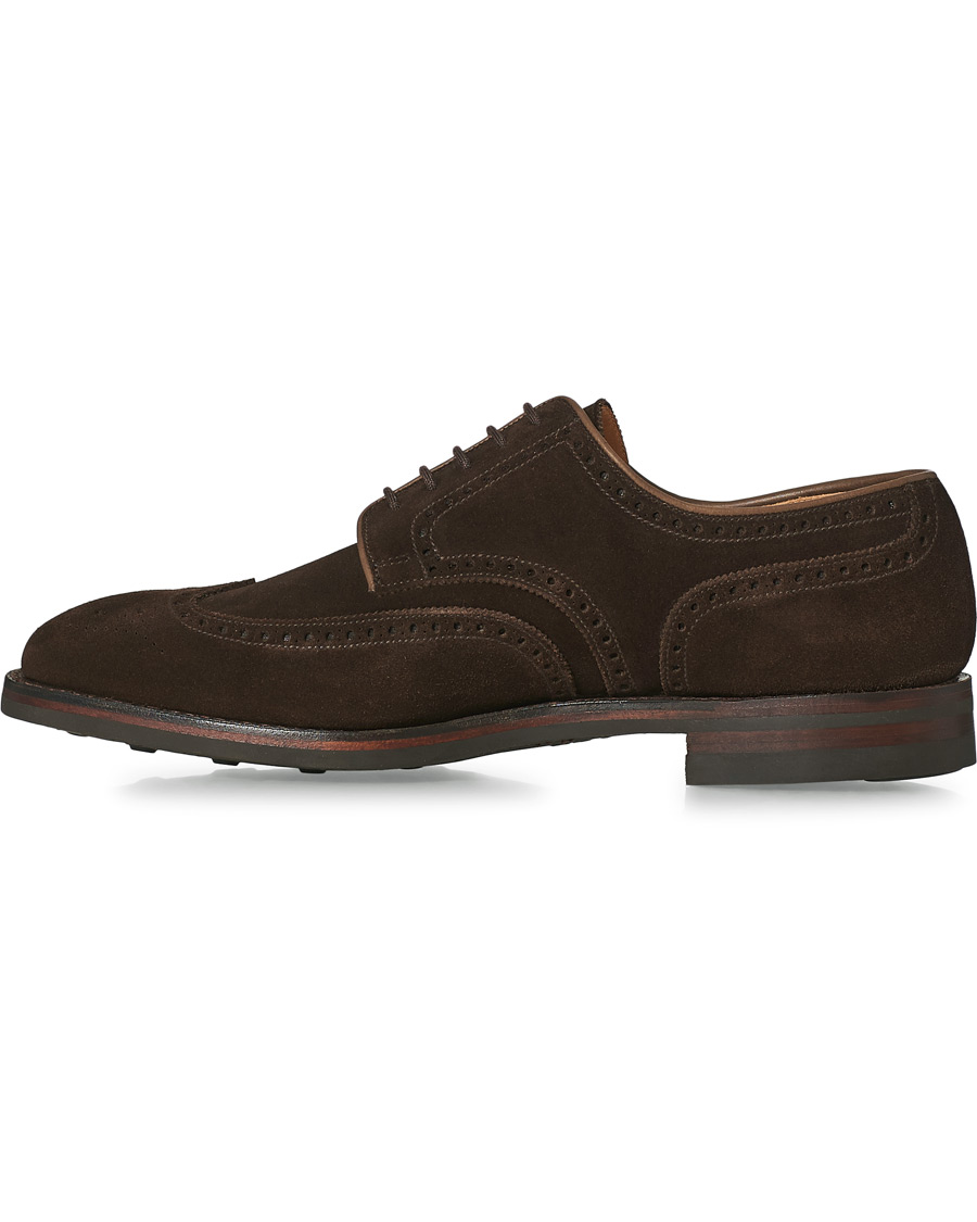 Herre | Crockett & Jones Swansea Brogue Dark Brown Suede | Crockett & Jones | Swansea Brogue Dark Brown Suede