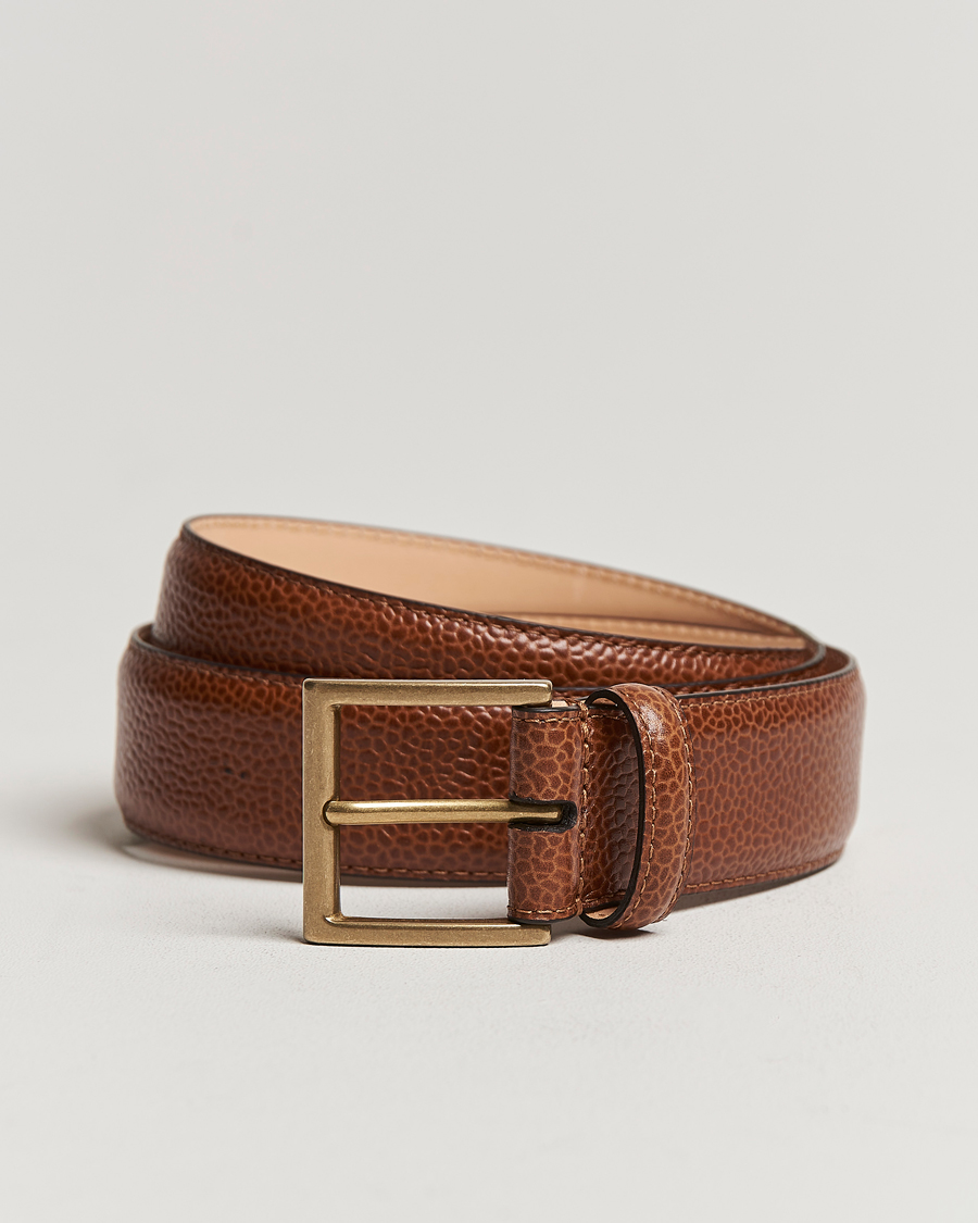 Herre | Belter | Crockett & Jones | Belt 3,5 cm Tan Grained Calf