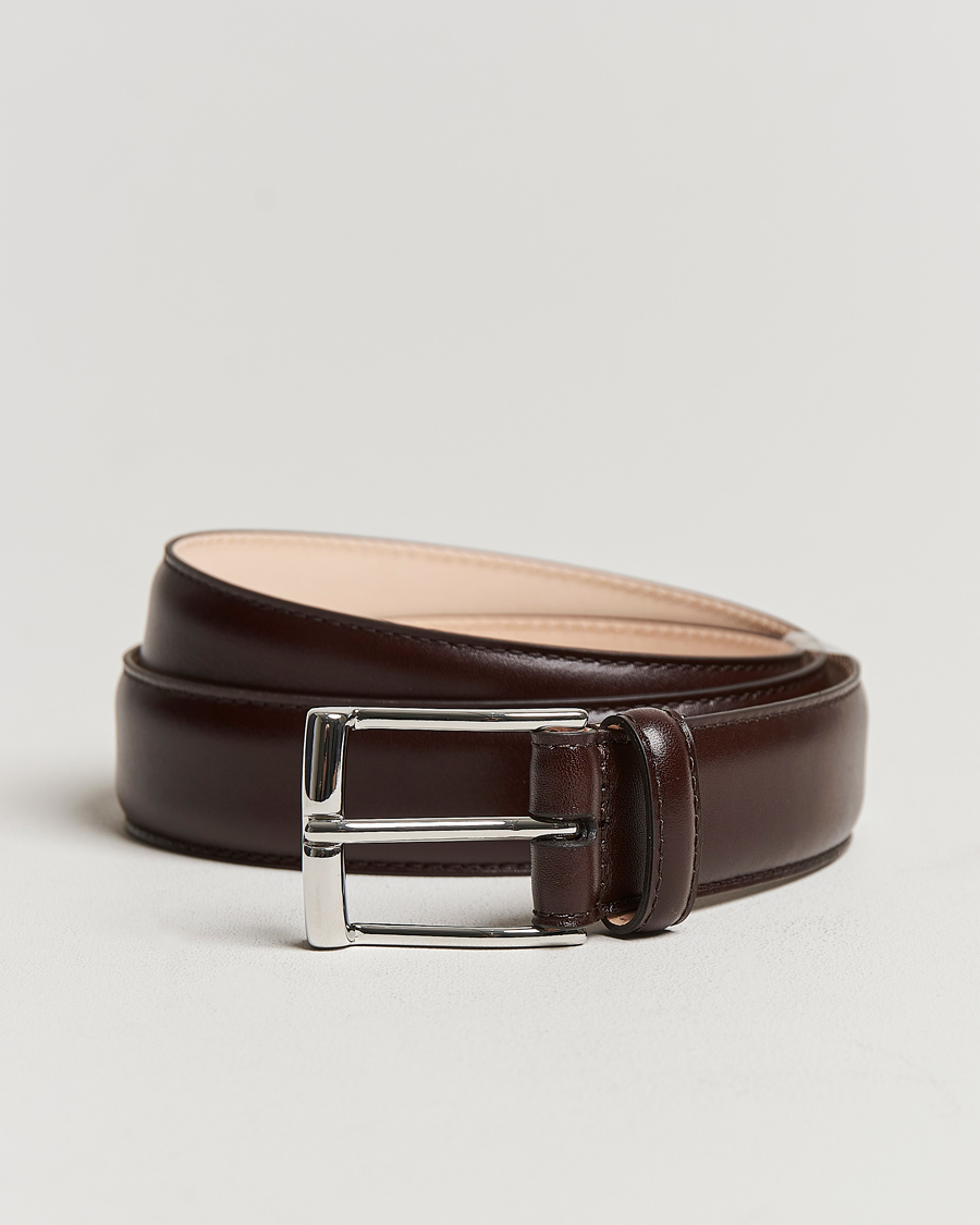 Herre | Belter | Crockett & Jones | Belt 3,2 cm Dark Brown Calf