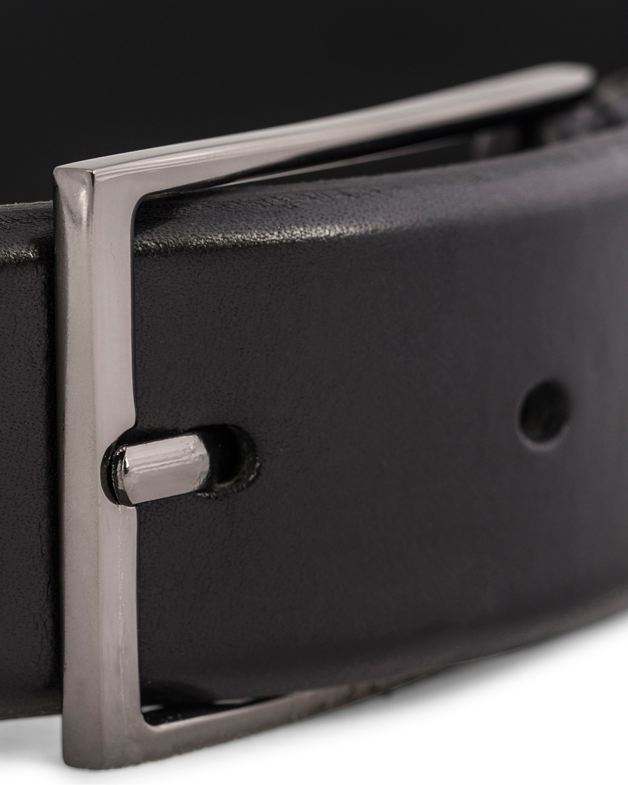 Herre | BOSS Carmello Leather Belt 3,5 cm Black | BOSS BLACK | BOSS Carmello Leather Belt 3,5 cm Black