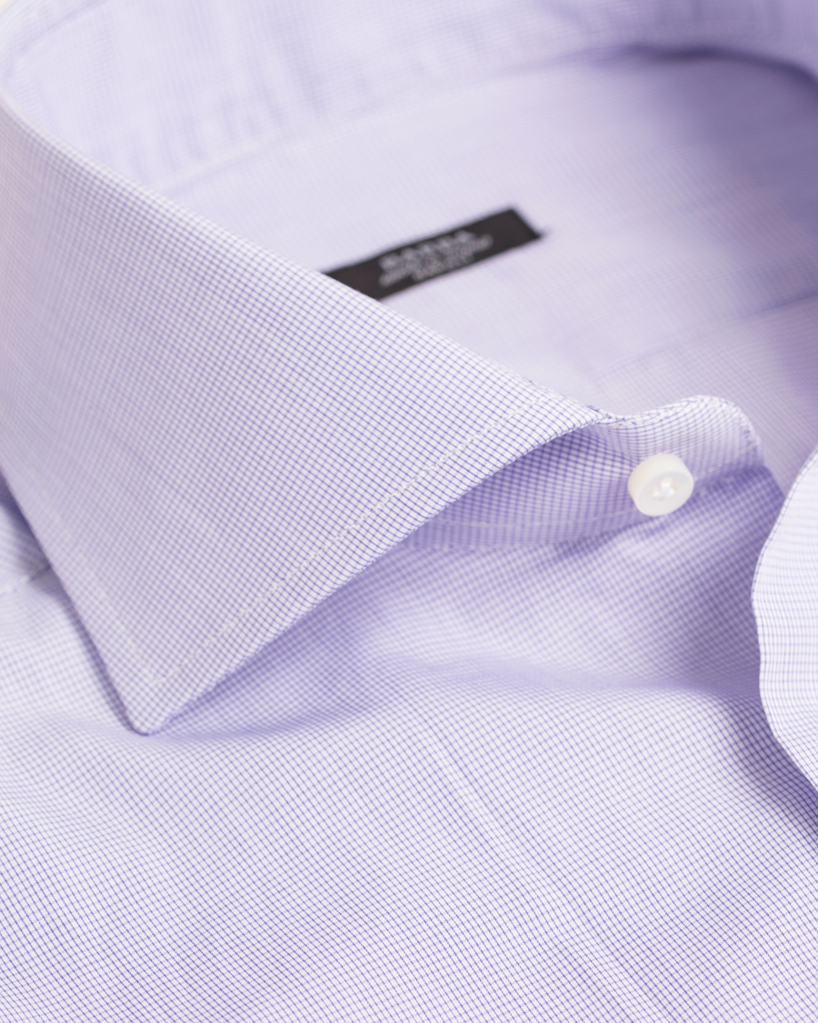 Herre | Skjorter | Barba Napoli | Slim Fit Shirt Lavendel