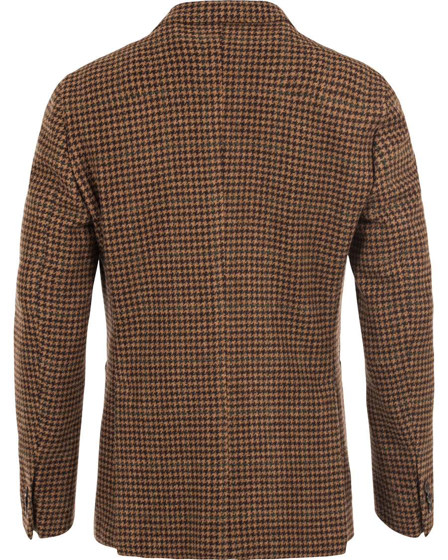 Herre | Dressjakker | Boglioli | Dover Patch Pocket Houndtooth Wool Blazer Brown
