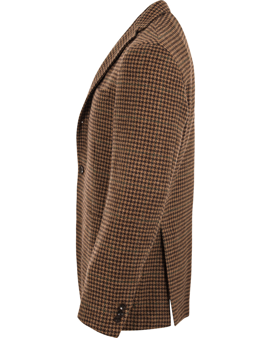 Herre | Dressjakker | Boglioli | Dover Patch Pocket Houndtooth Wool Blazer Brown