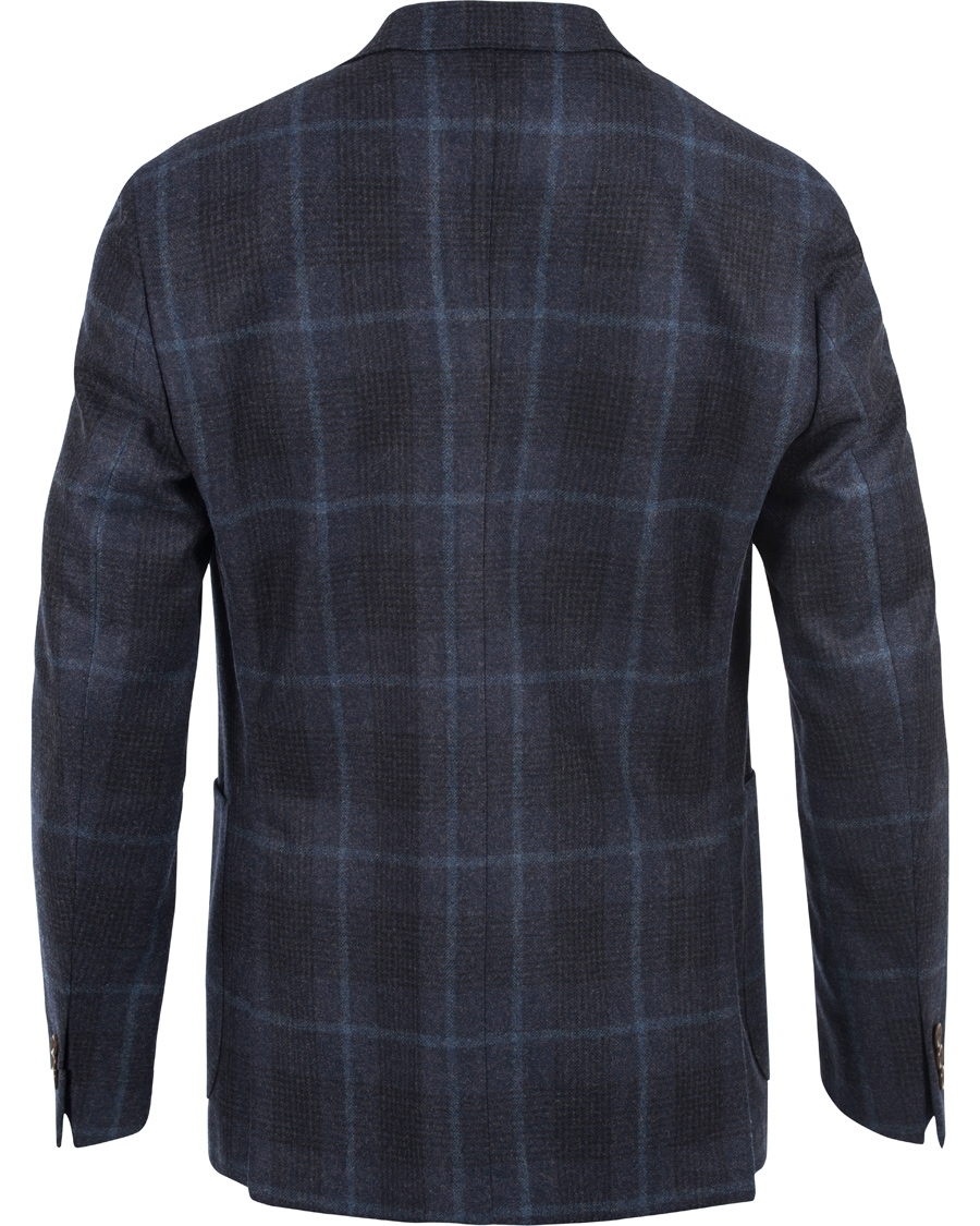 Herre | Dressjakker | Boglioli | Dover Patch Pocket Glenncheck Wool Blazer Navy