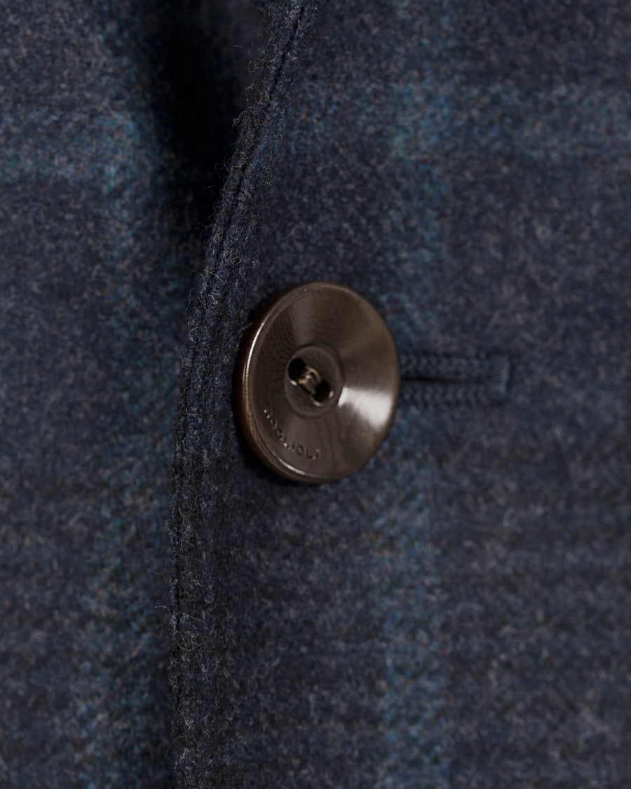 Herre | Dressjakker | Boglioli | Dover Patch Pocket Glenncheck Wool Blazer Navy