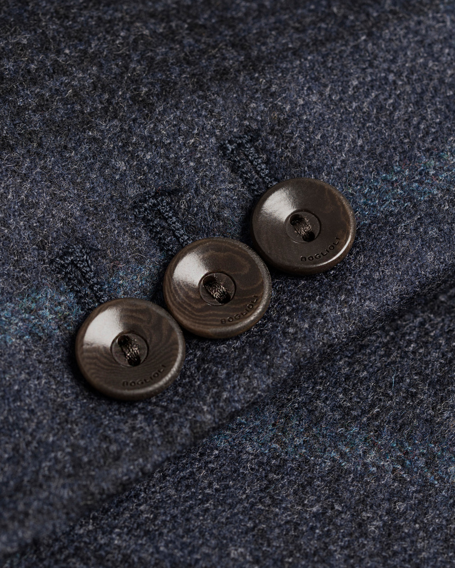 Herre | Dressjakker | Boglioli | Dover Patch Pocket Glenncheck Wool Blazer Navy