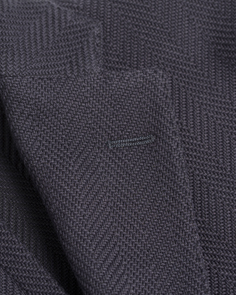 Herre | Dressjakker | Boglioli | Dover Patch Pocket Herringbone Blazer Navy