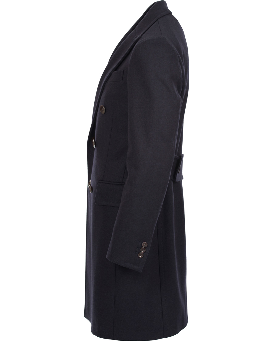 Herre | Jakker | Boglioli | Cappotto Double Breasted Wool Coat Navy