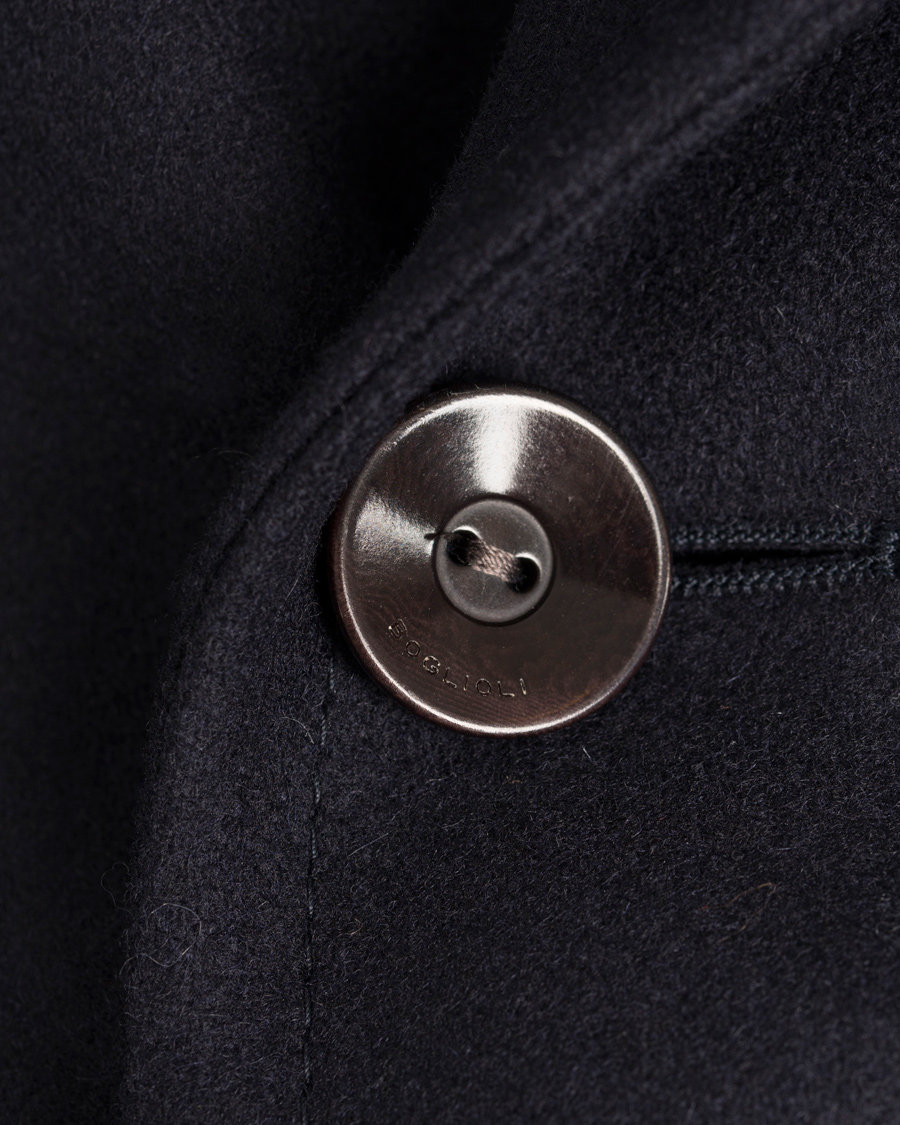 Herre | Jakker | Boglioli | Cappotto Double Breasted Wool Coat Navy