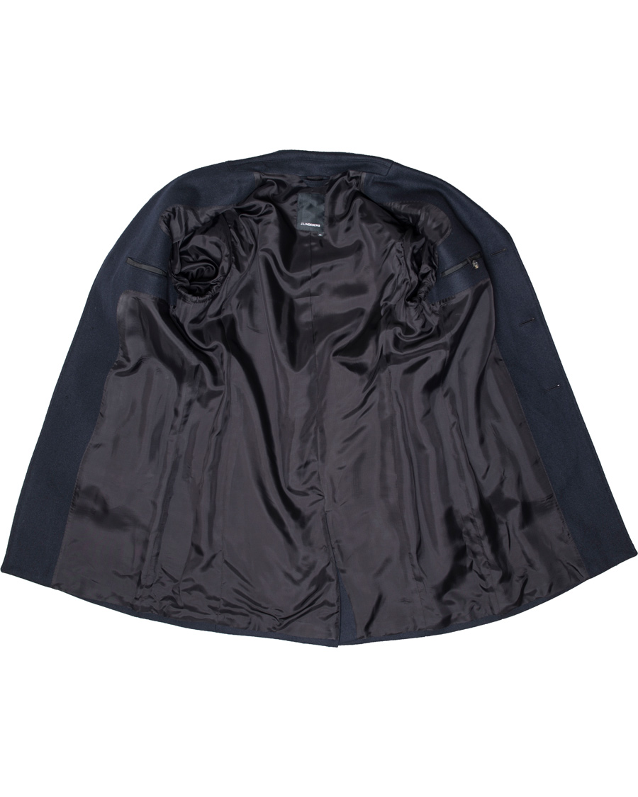 Herre | Jakker | J.Lindeberg | Wolger Compact Melton Coat Dark Navy