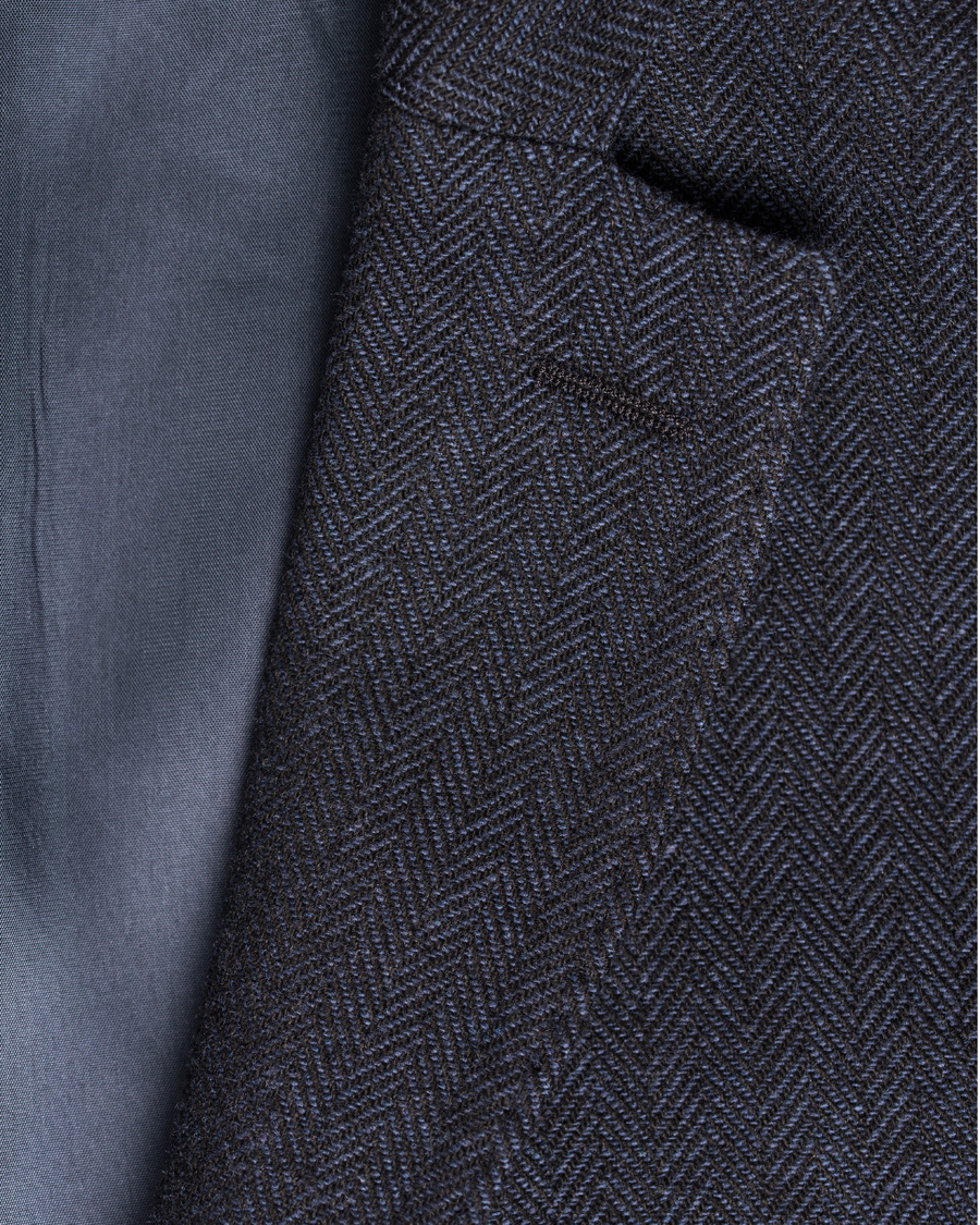 Herre | Dressjakker | J.Lindeberg | Hopper Herringbone Blazer Blue Melange