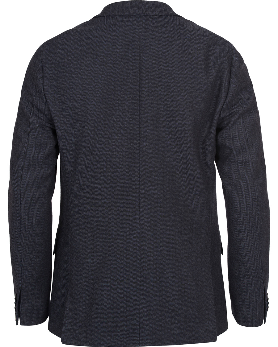 Herre | Dressjakker | J.Lindeberg | Hopper Herringbone Blazer Blue Melange