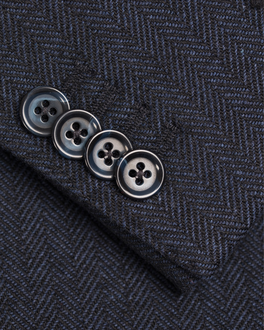 Herre | Dressjakker | J.Lindeberg | Hopper Herringbone Blazer Blue Melange