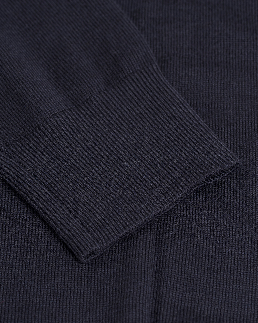 Herre | Gensere | J.Lindeberg | Henri Merino Button Pullover Dark Navy