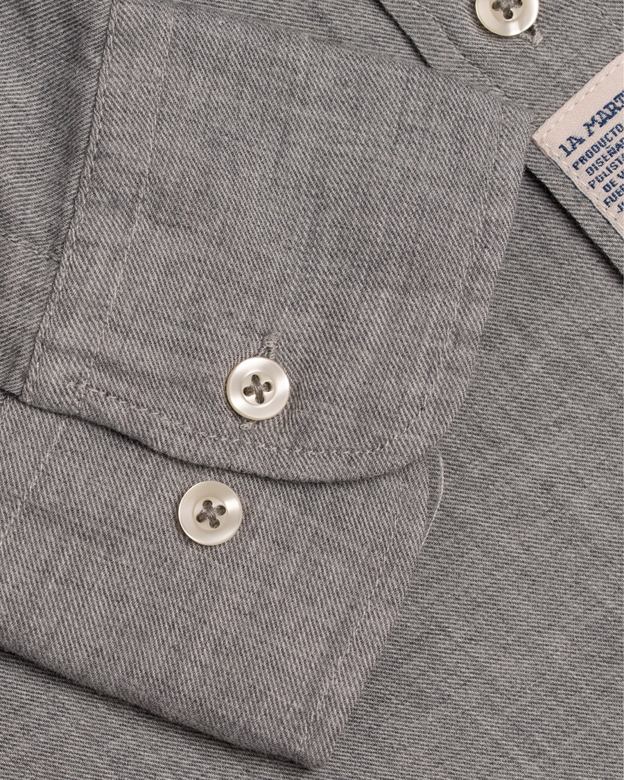 Herre | Skjorter | La Martina | Gaston Flannel Shirt Heather Grey