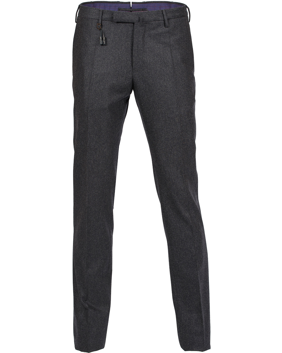 Herre | Bukser | Incotex | Super 100's Flannel Trousers Dark Grey