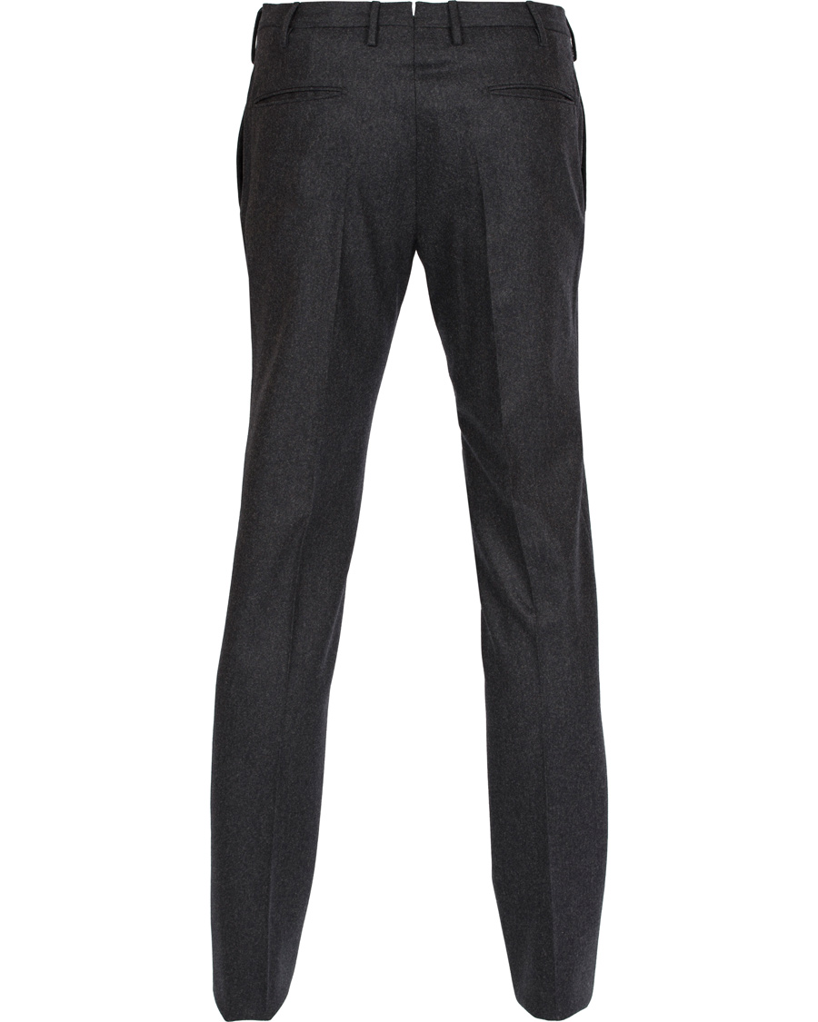 Herre | Bukser | Incotex | Super 100's Flannel Trousers Dark Grey