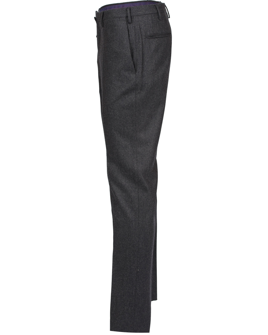 Herre | Bukser | Incotex | Super 100's Flannel Trousers Dark Grey