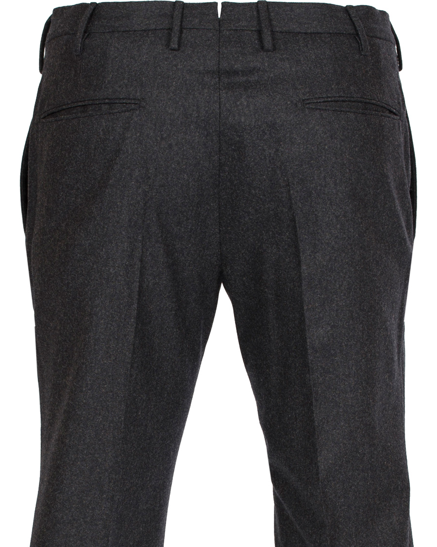 Herre | Bukser | Incotex | Super 100's Flannel Trousers Dark Grey