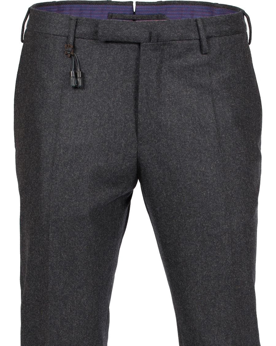 Herre | Bukser | Incotex | Super 100's Flannel Trousers Dark Grey