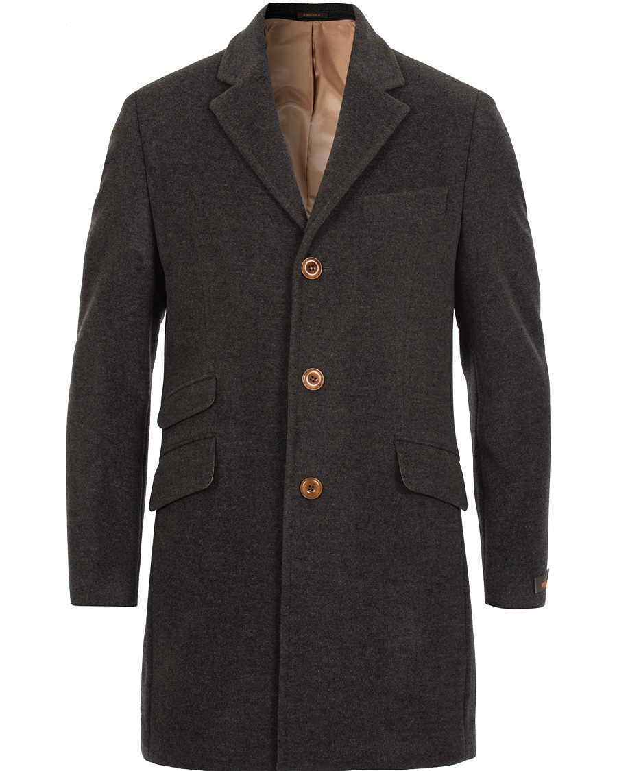 Herre | Jakker | Morris | William Flausch Wool Coat Grey