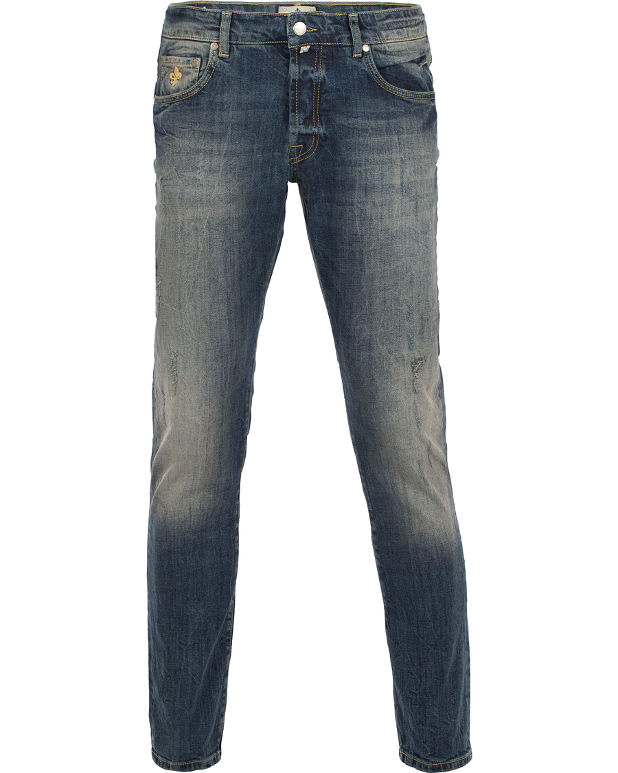 Herre | Jeans | Morris | Steve Vintage Jeans Dar Wash Blue Hole