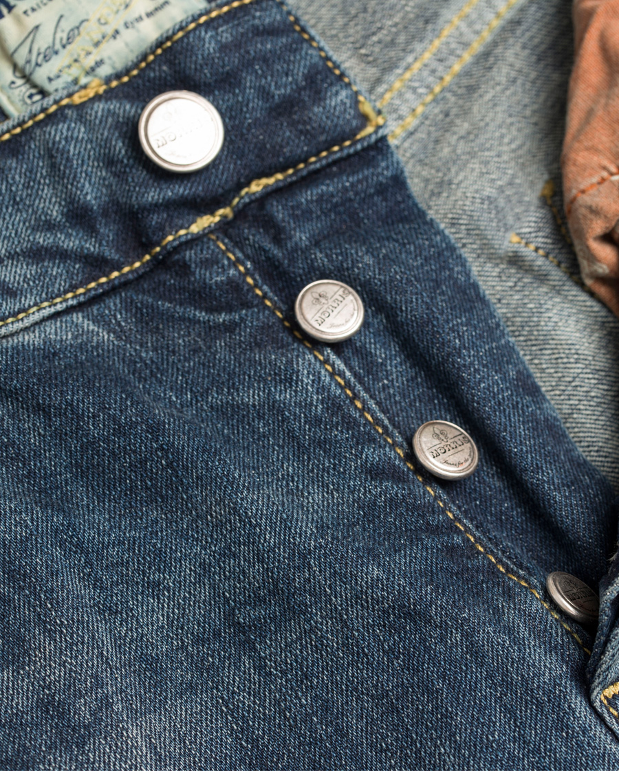 Herre | Jeans | Morris | Steve Vintage Jeans Dar Wash Blue Hole