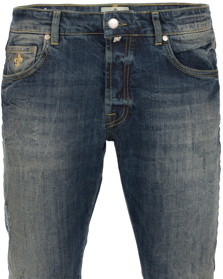 Herre | Jeans | Morris | Steve Vintage Jeans Dar Wash Blue Hole