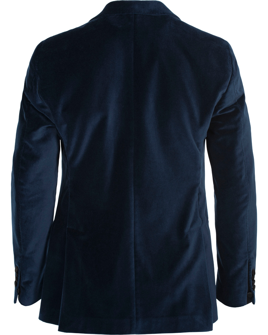 Herre | Dressjakker | Morris Heritage | Grant Tuxedo Velvet Blazer Navy