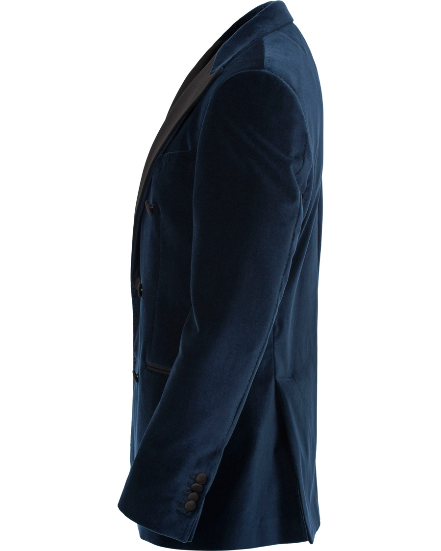 Herre | Dressjakker | Morris Heritage | Grant Tuxedo Velvet Blazer Navy