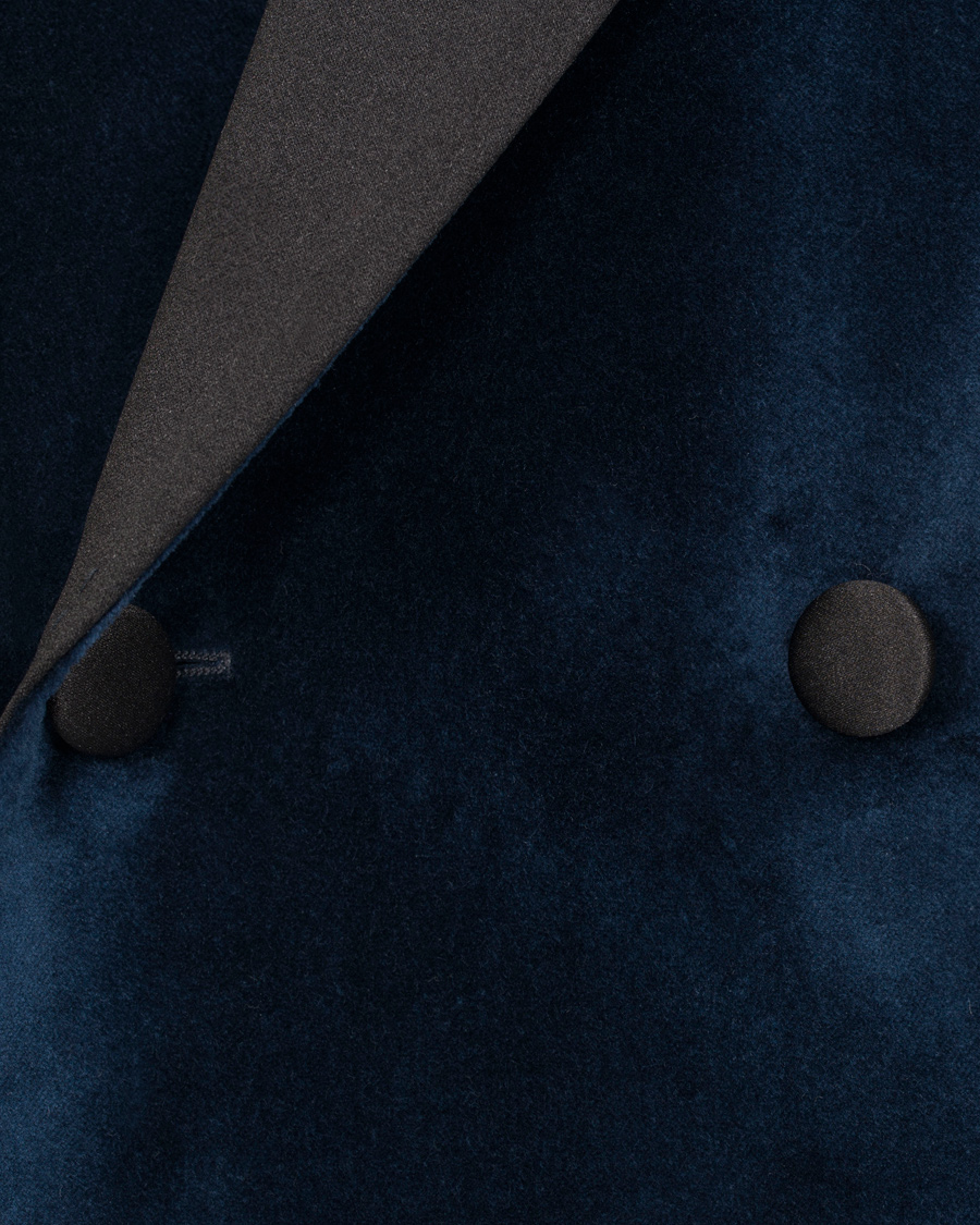 Herre | Dressjakker | Morris Heritage | Grant Tuxedo Velvet Blazer Navy