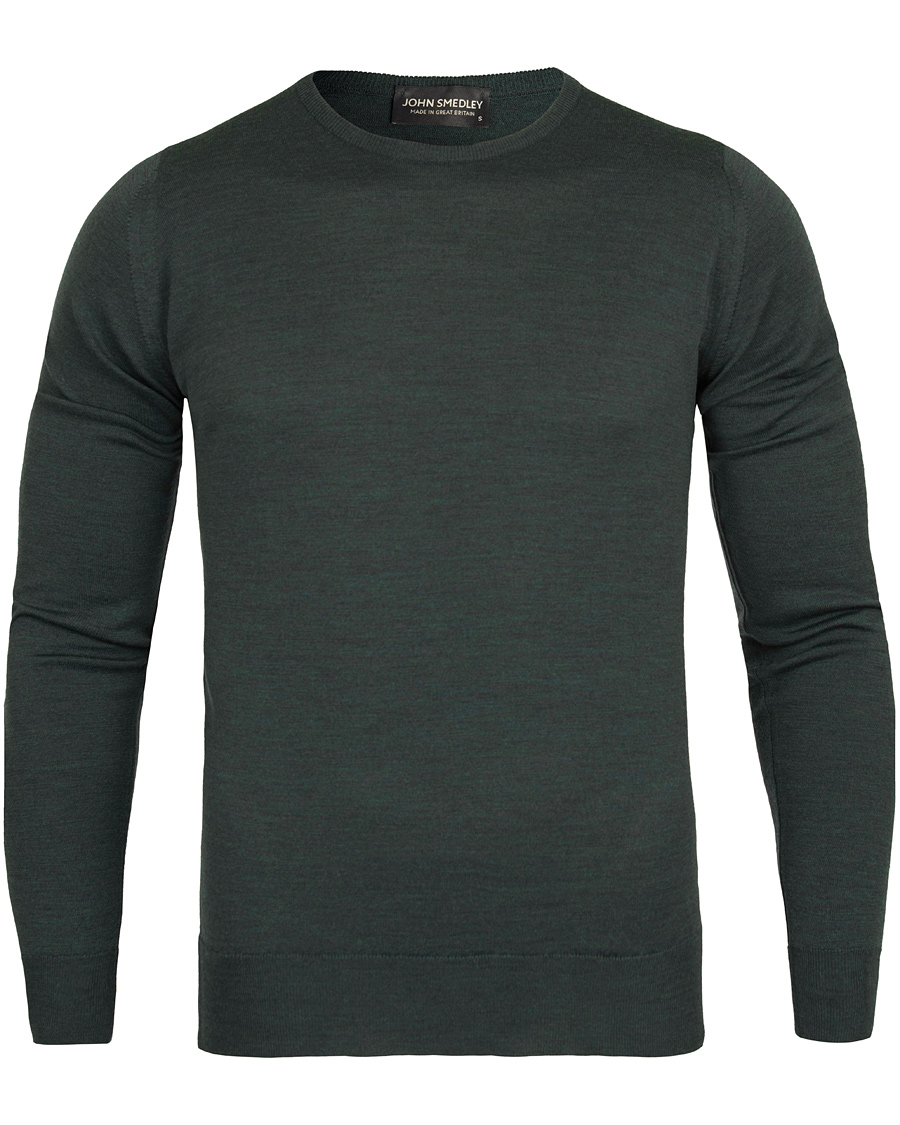 Herre | Gensere | John Smedley | Cleves Fine Merino C-Neck Pullover Racing Green
