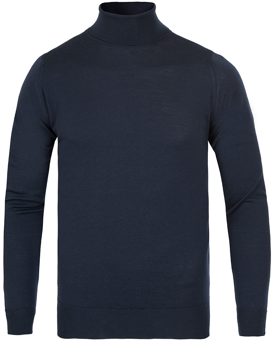 Herre | Gensere | John Smedley | Belvoir Roll Neck Midnight
