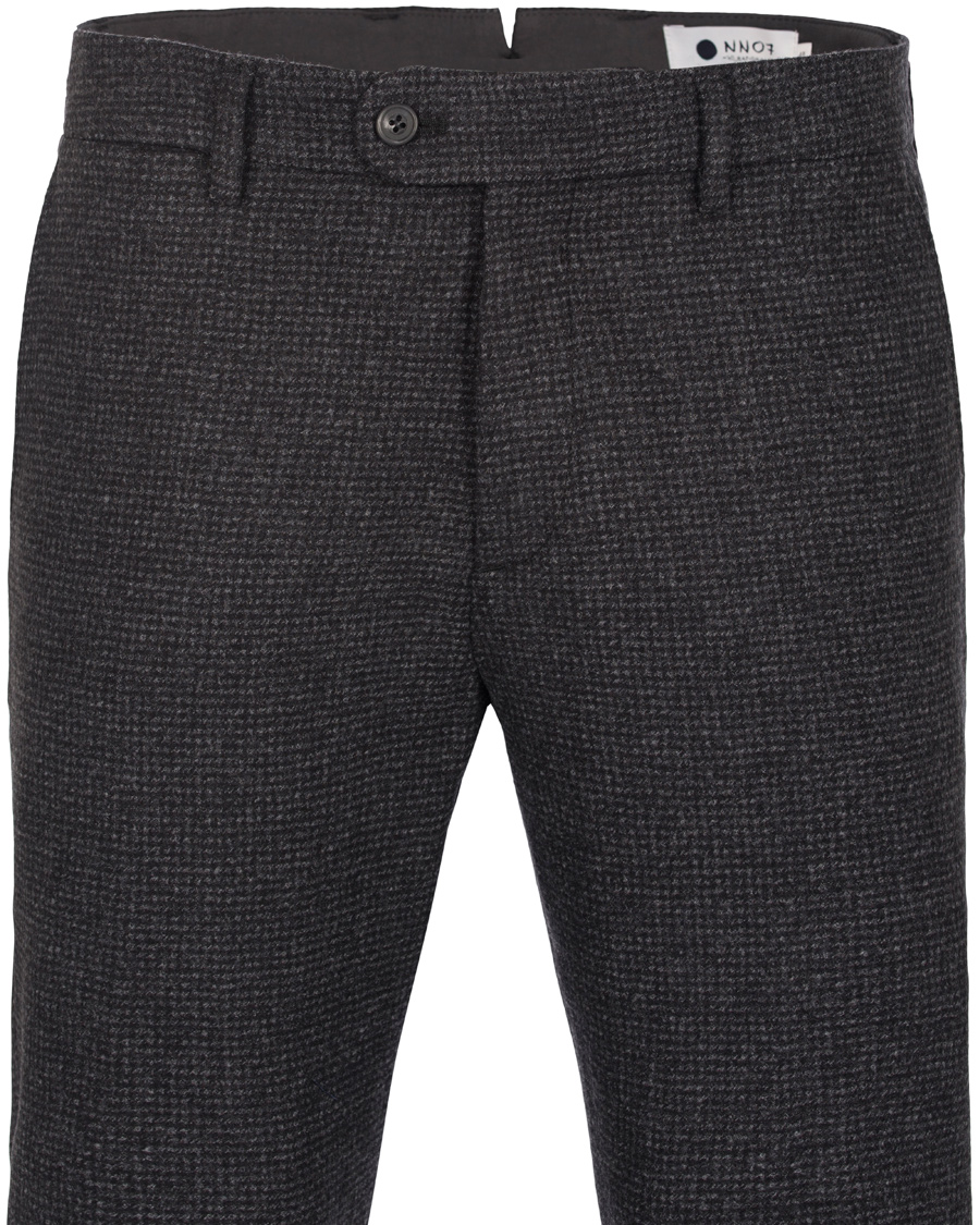 Herre | Bukser | NN07 | Soho Pant Micro Check Dark Grey