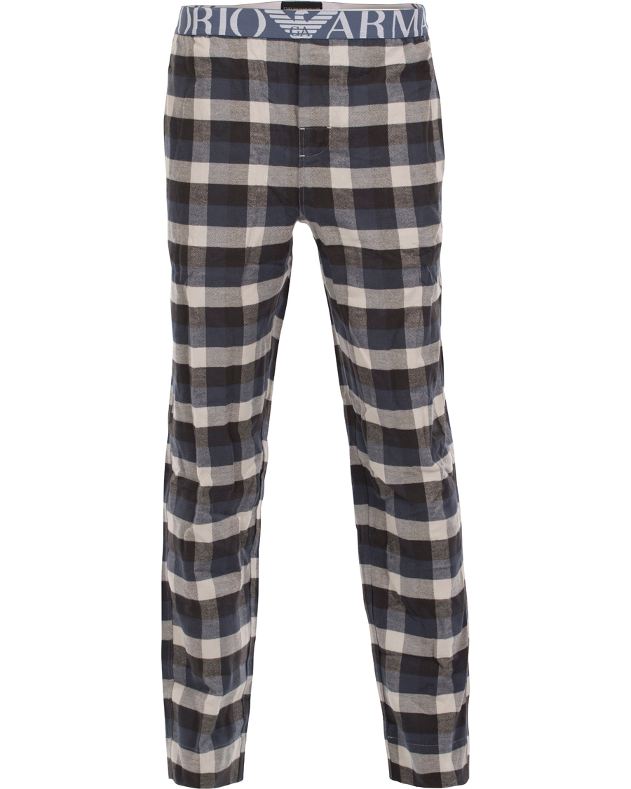 Herre | Undertøy | Emporio Armani | Flannel Pyjama Set Asphalt Grey/Check