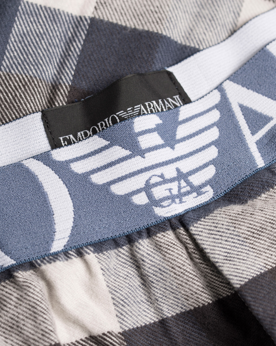 Herre | Undertøy | Emporio Armani | Flannel Pyjama Set Asphalt Grey/Check