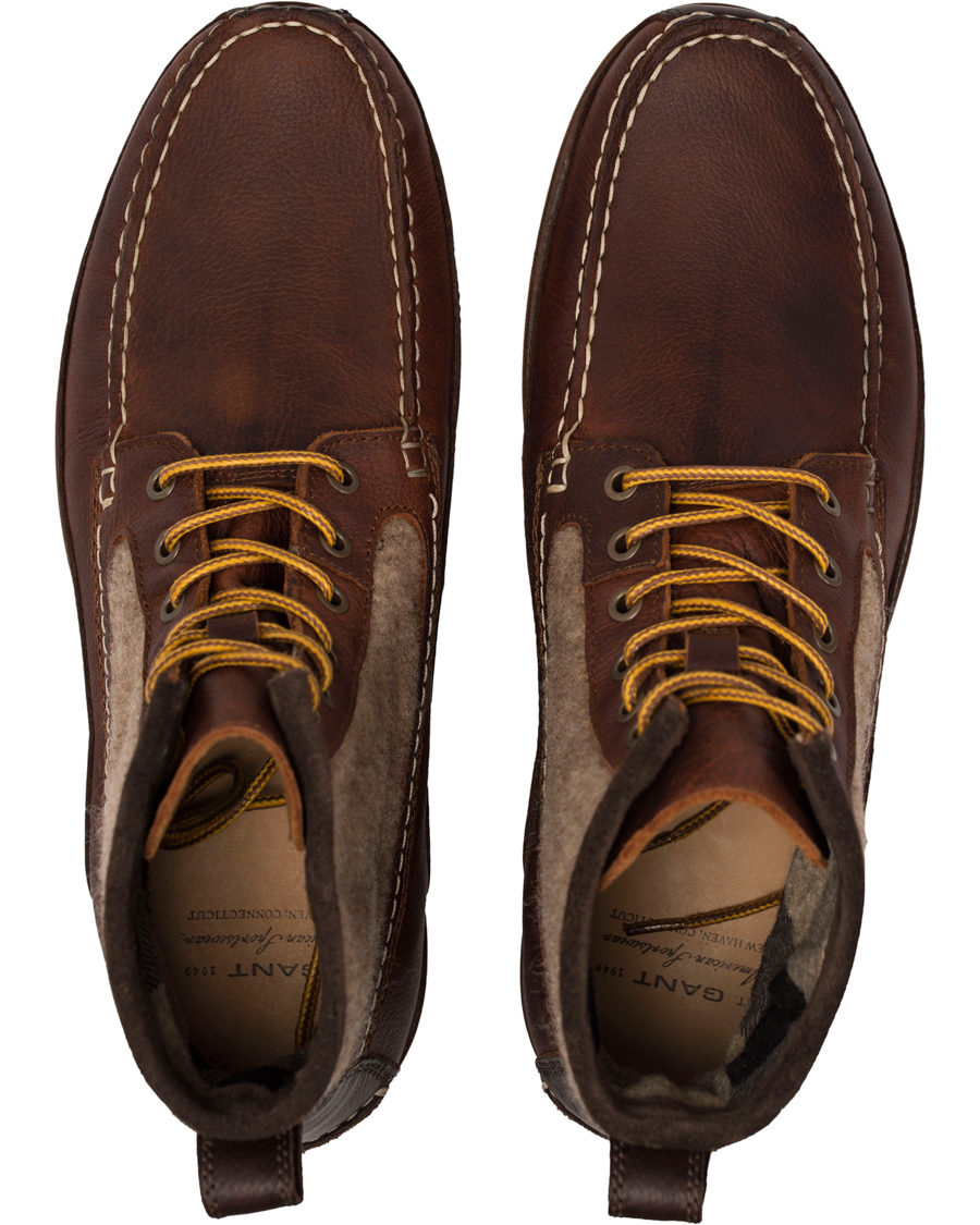 Herre | GANT Huck Boot Calf Textile Cognac | GANT | Huck Boot Calf Textile Cognac