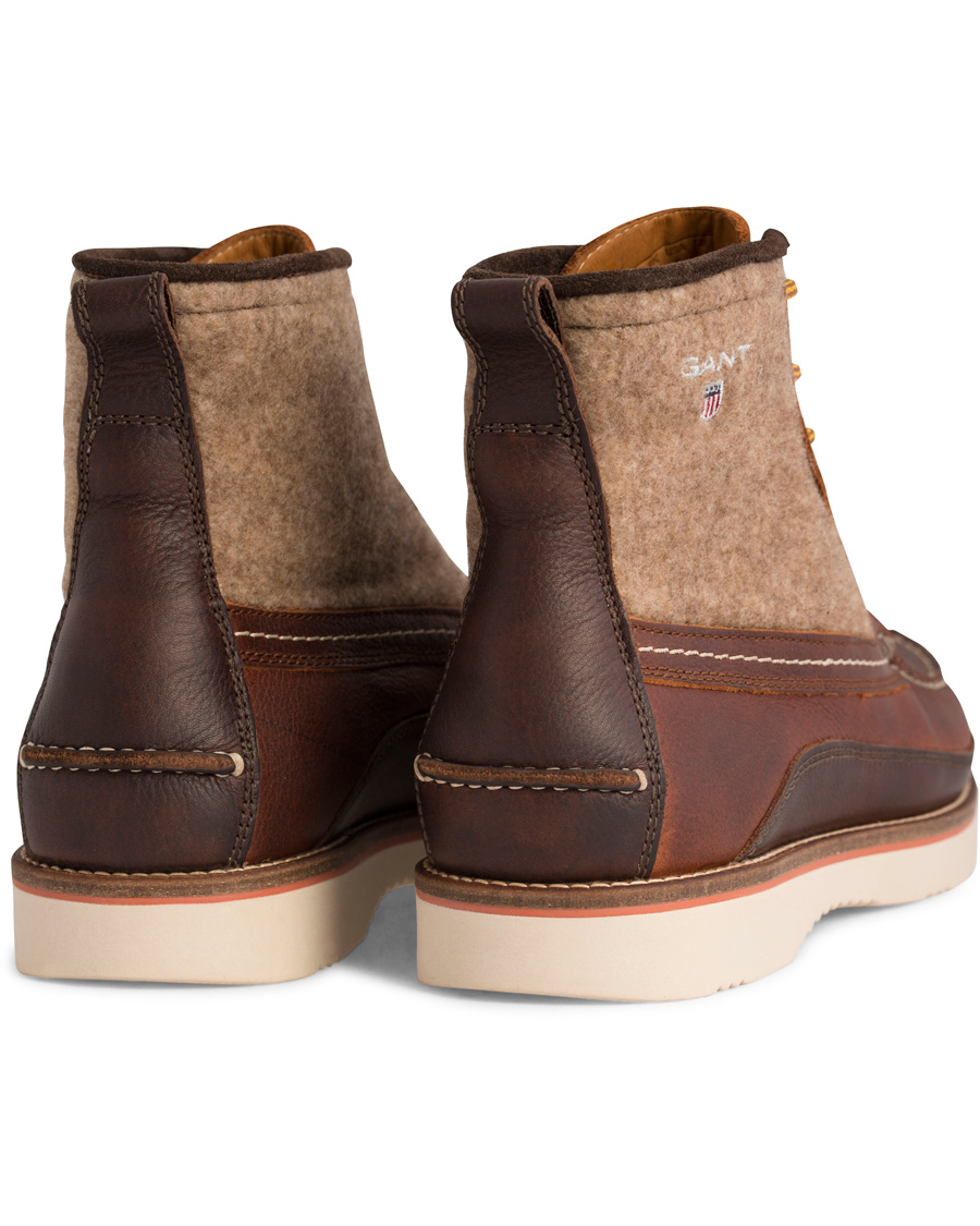 Herre | GANT Huck Boot Calf Textile Cognac | GANT | Huck Boot Calf Textile Cognac