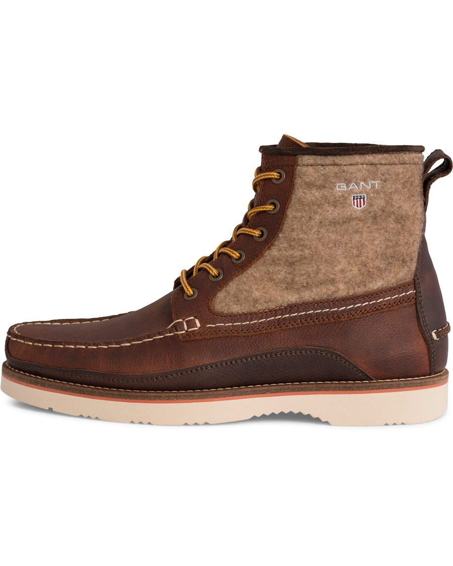 Herre | GANT Huck Boot Calf Textile Cognac | GANT | Huck Boot Calf Textile Cognac