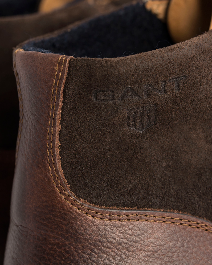 GANT Huck Mid High Boot Suede Dark Brown hos CareOfCarl.no