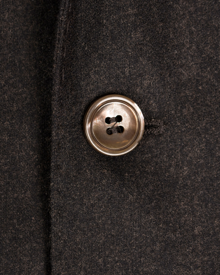 Herre | Dressjakker | Oscar Jacobson | Einar Flannel Blazer Dark Brown 46