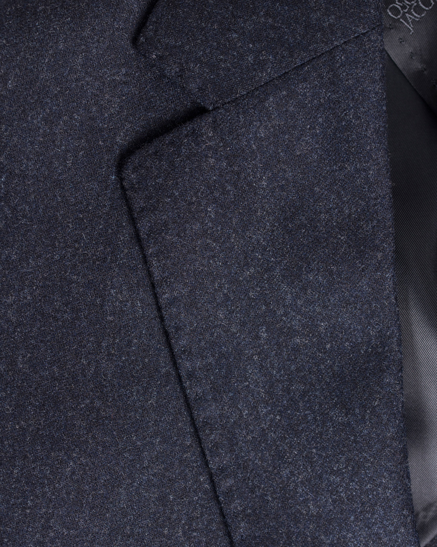 Herre | Dressjakker | Oscar Jacobson | Einar Flannel Blazer Ink Blue