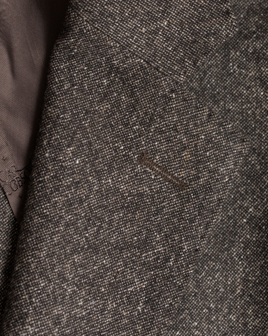 Herre | Dressjakker | Oscar Jacobson | Einar Lambswool Blazer Dark Brown 52