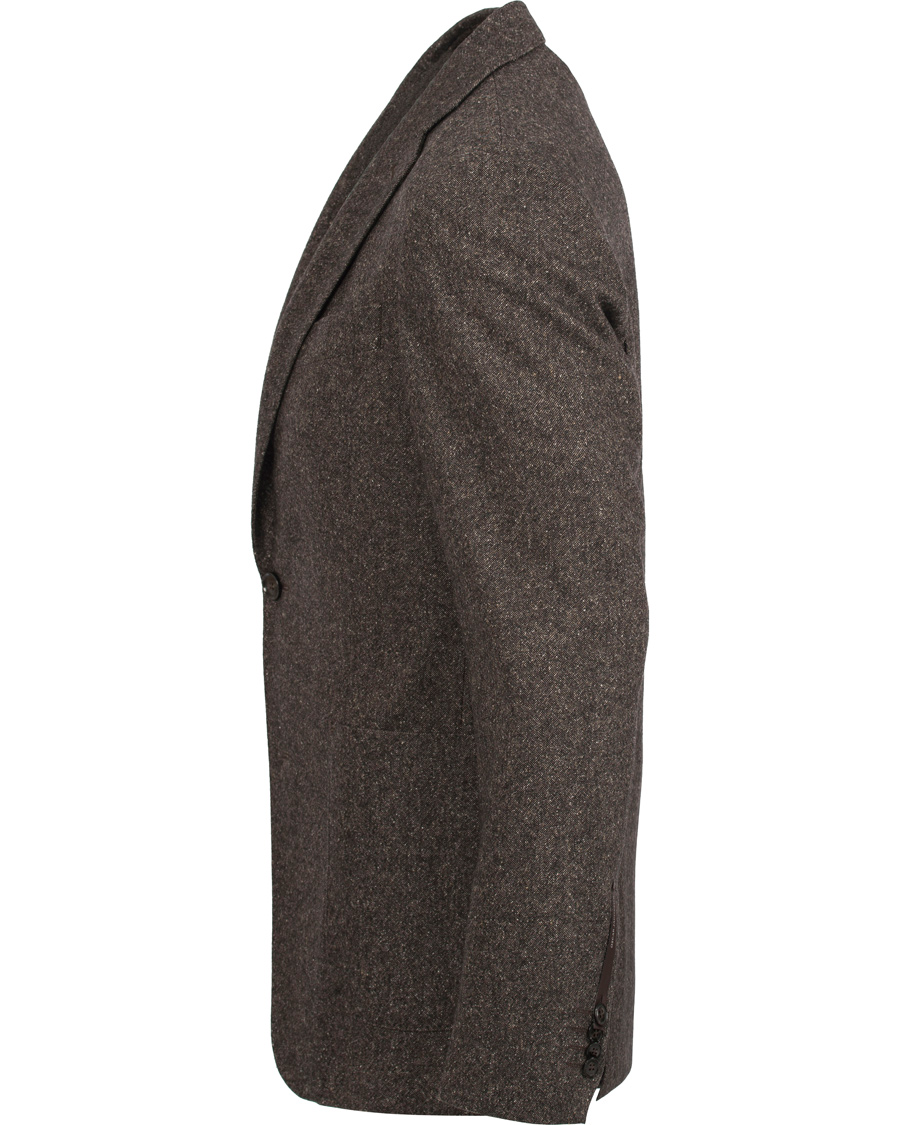 Herre | Dressjakker | Oscar Jacobson | Einar Lambswool Blazer Dark Brown 52