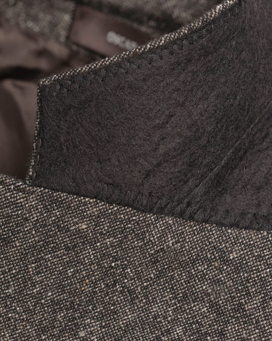 Herre | Dressjakker | Oscar Jacobson | Einar Lambswool Blazer Dark Brown 52