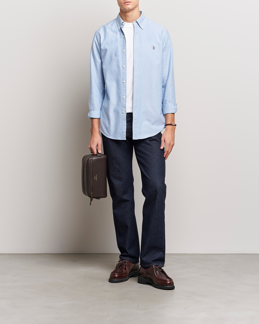 Herre | Skjorter | Polo Ralph Lauren | Custom Fit Shirt Oxford Blue