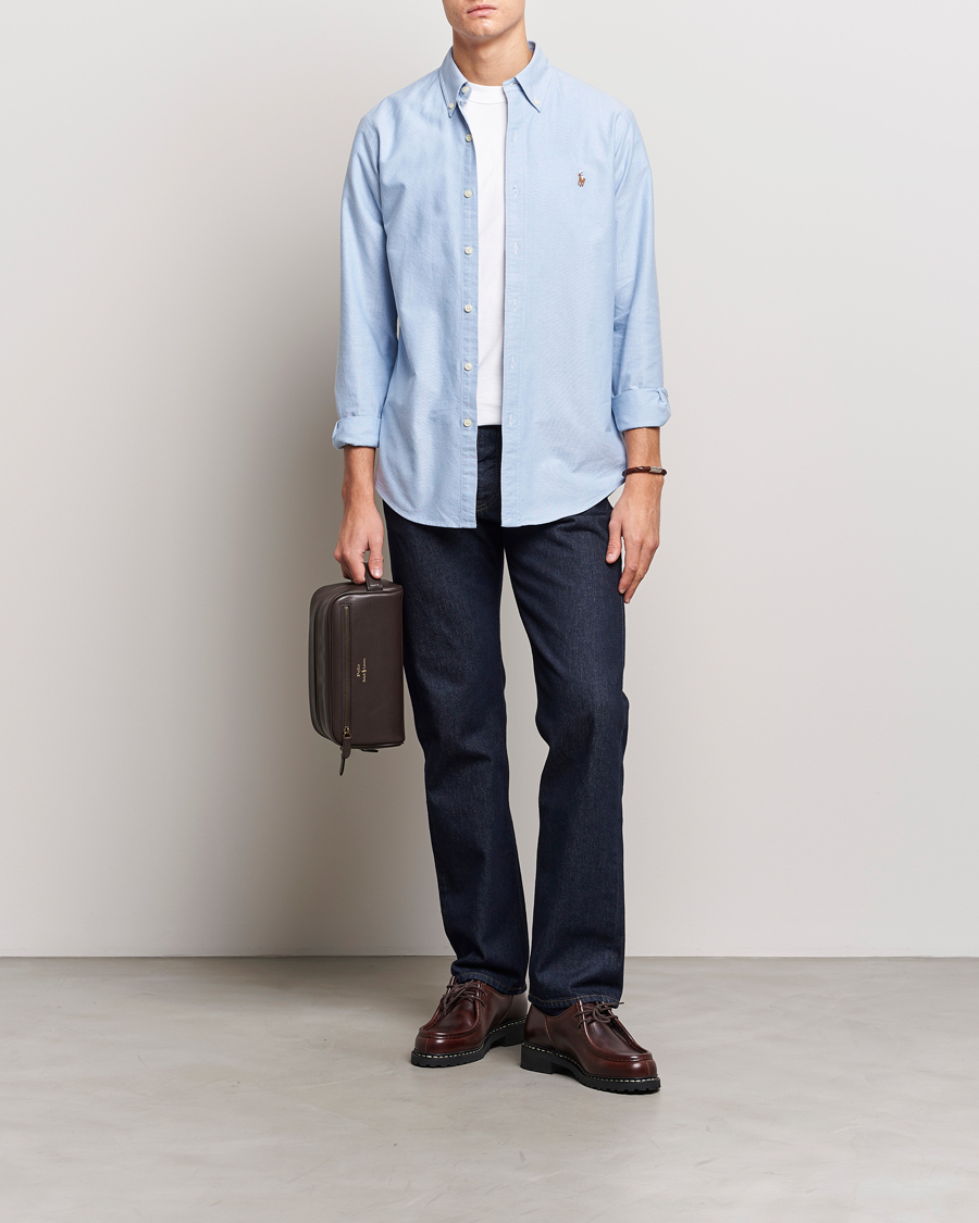 Herre | Skjorter | Polo Ralph Lauren | Custom Fit Oxford Shirt Blue