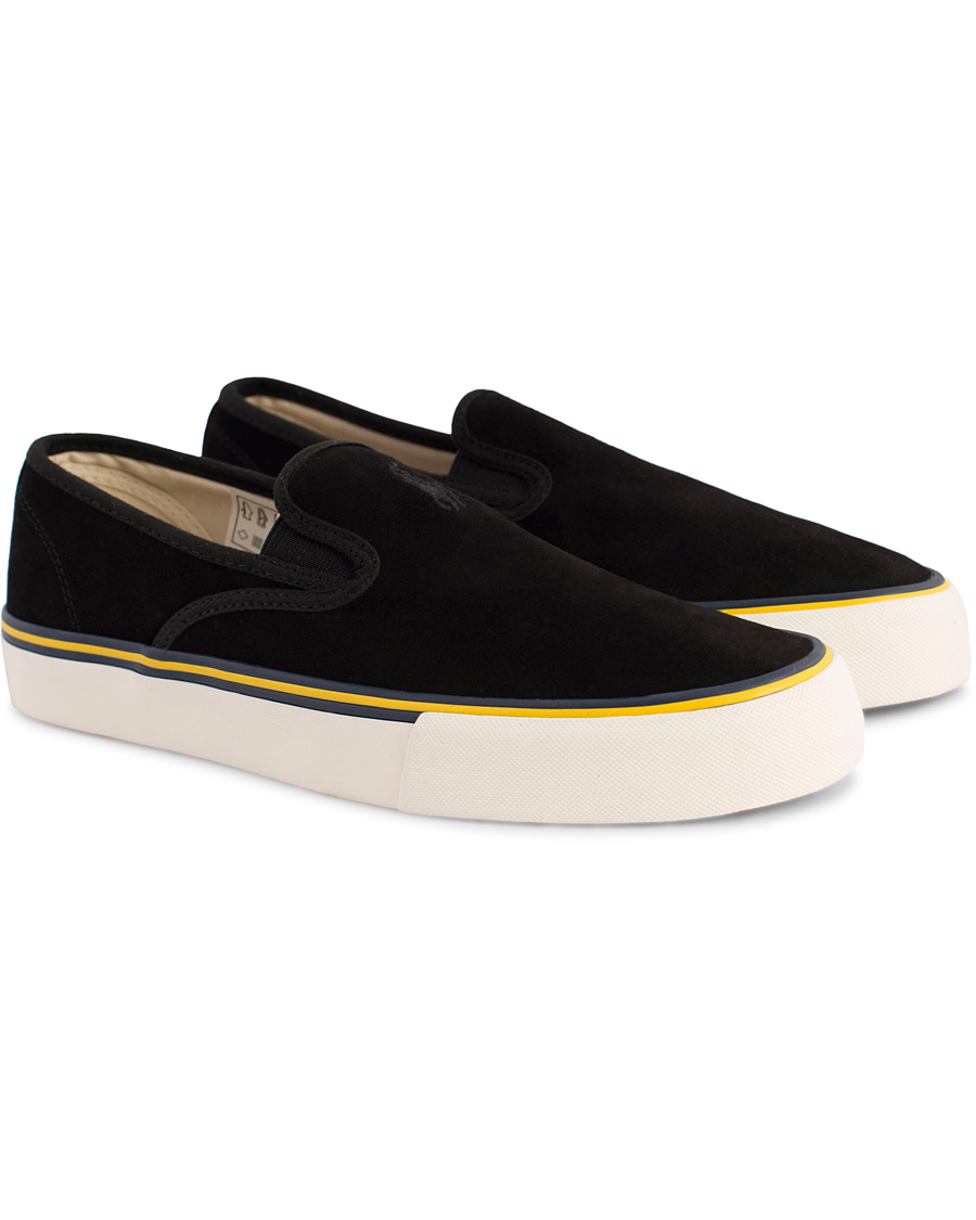 Herre | Polo Ralph Lauren Mytton Slip On Sneaker Black Suede | Polo Ralph Lauren | Mytton Slip On Sneaker Black Suede