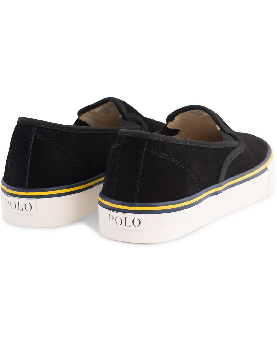 Herre | Polo Ralph Lauren Mytton Slip On Sneaker Black Suede | Polo Ralph Lauren | Mytton Slip On Sneaker Black Suede