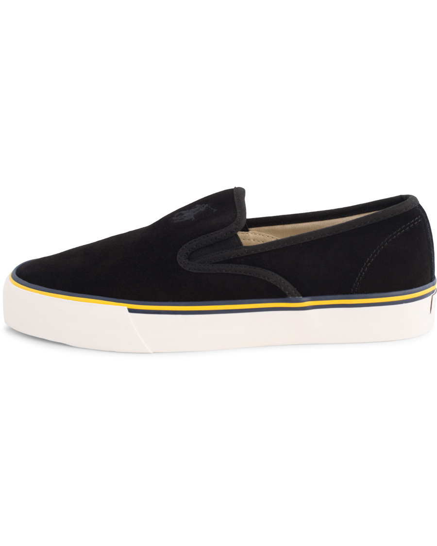 Herre | Polo Ralph Lauren Mytton Slip On Sneaker Black Suede | Polo Ralph Lauren | Mytton Slip On Sneaker Black Suede